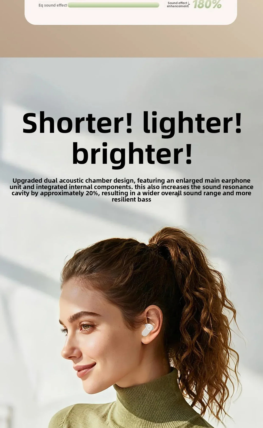Auriculares inalámbricos Bluetooth 5.3 TWS con control táctil, larga duración de batería, bajos profundos, para juegos, modo dual, baja latencia.