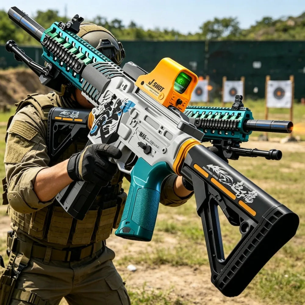 Pistola de Juguete M416 con 120 Balas, Disparo Continuo de Dardos de Espuma, Apta para Juegos de Tiro al Aire Libre, Regalos de Navidad