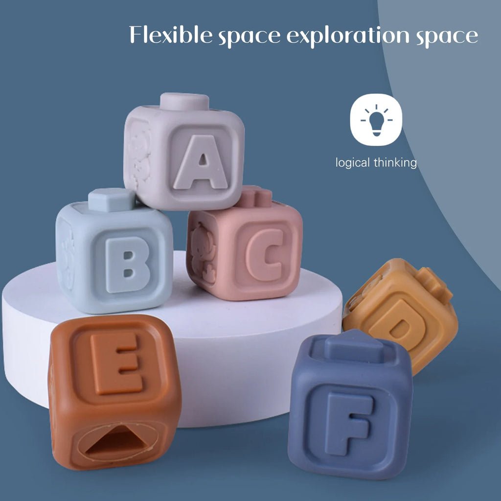 Bloques de Construcción Montessori de Silicona para Bebés