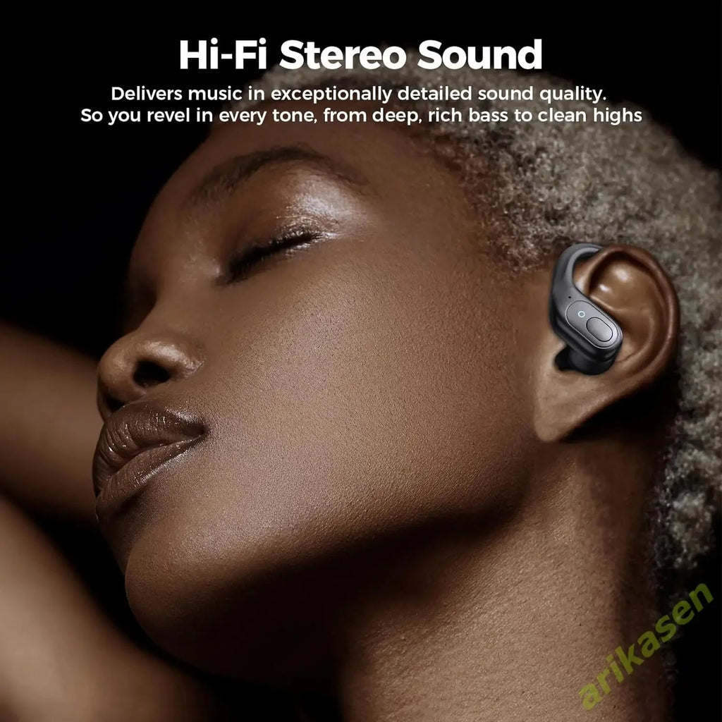 Auriculares inalámbricos con Bluetooth 5,3, cascos deportivos con 75H de tiempo de reproducción, IPX7, resistentes al agua, pantalla LED, graves profundos