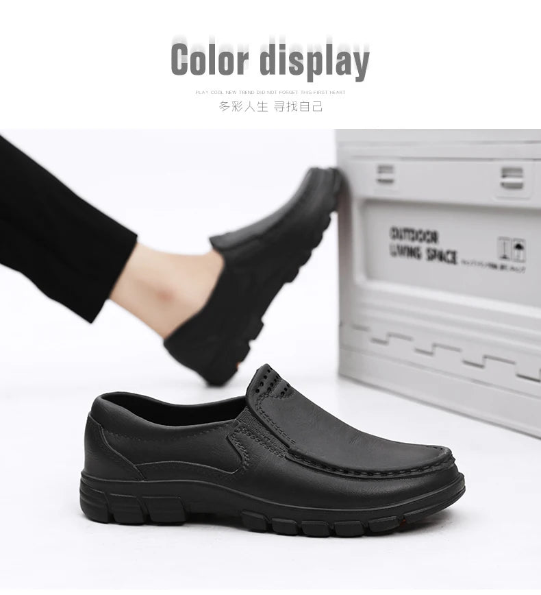 Zapatos de Chef Antideslizantes para Hombre — Suela EVA, Resistentes al Aceite