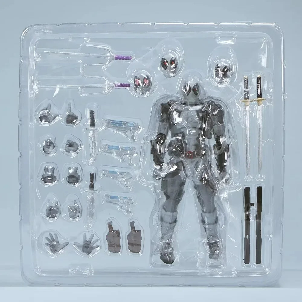 INCREDIBLE YAMAGUCHI Deadpool & Wolverine 2,0 figura de acción gris mutantes articulación móvil KAIYODO Wade modelo película juguetes para niños regalo