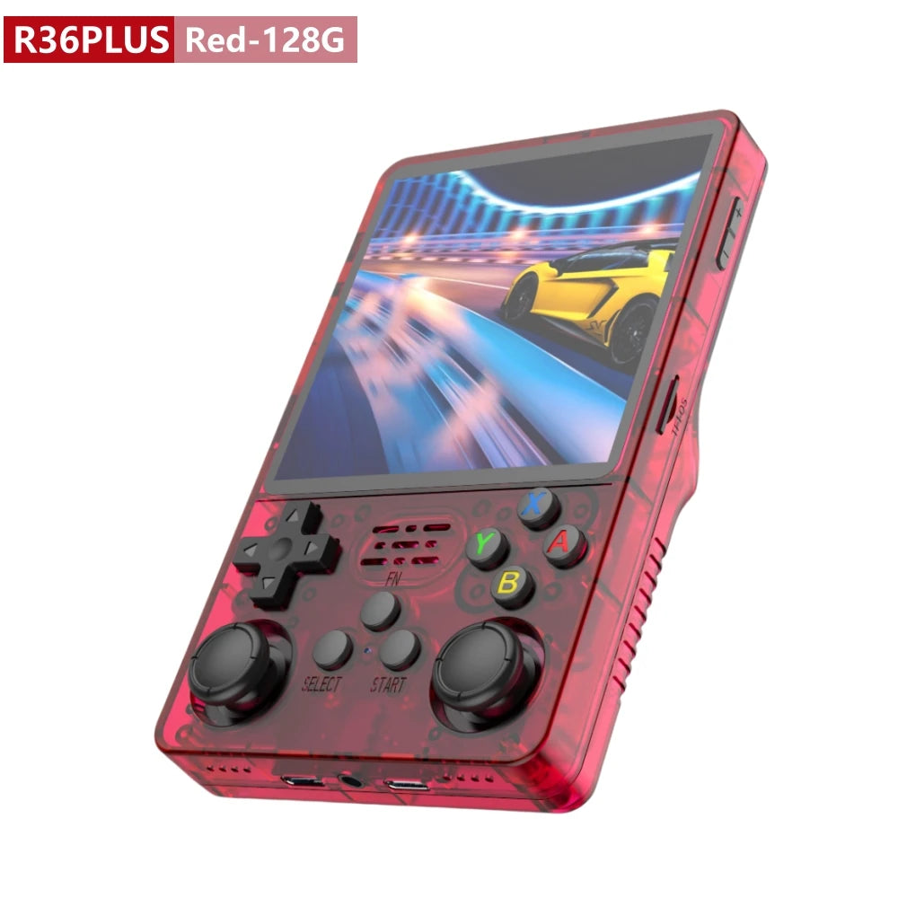 Consola de Juegos Retro R36S Plus, Pantalla IPS 4.0 Pulgadas, 64G o 128G