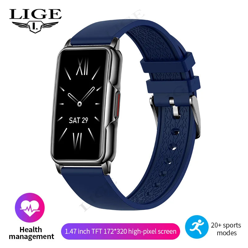 Smartwatch deportivo con frecuencia cardíaca 1,47" para mujer y hombre
