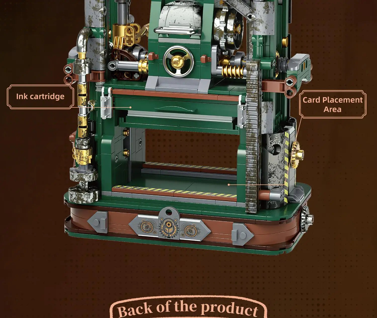 Juego de Bloques de Construcción JAKI Retro con Diseño de Prensa de Impresión, Simulación de Prensa de Impresión, Decoración para el Hogar, Juguete de Ensamblaje DIY, Regalo de Cumpleaños