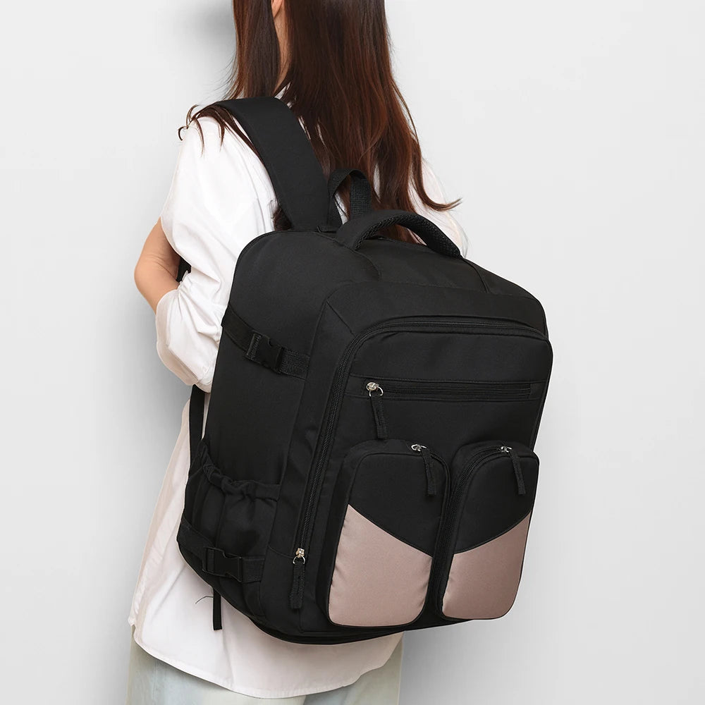 Mochila de Viaje 25L con Compartimento para Zapatos y Laptop, 180° Apertura