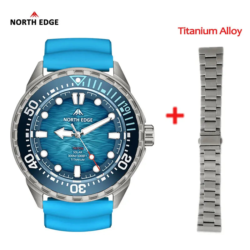 NORTH EDGE TRITON-Ti Reloj de Buceo Titanio Solar