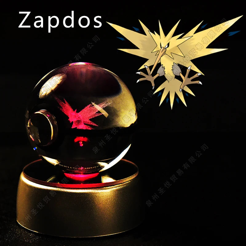 Lámpara Nocturna Pokémon Bola de Cristal 3D Pikachu