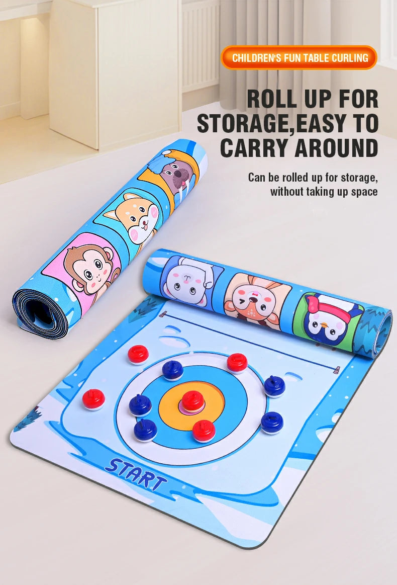 Juego de Mesa Curling 5 en 1 para Familia Hockey sobre Hielo