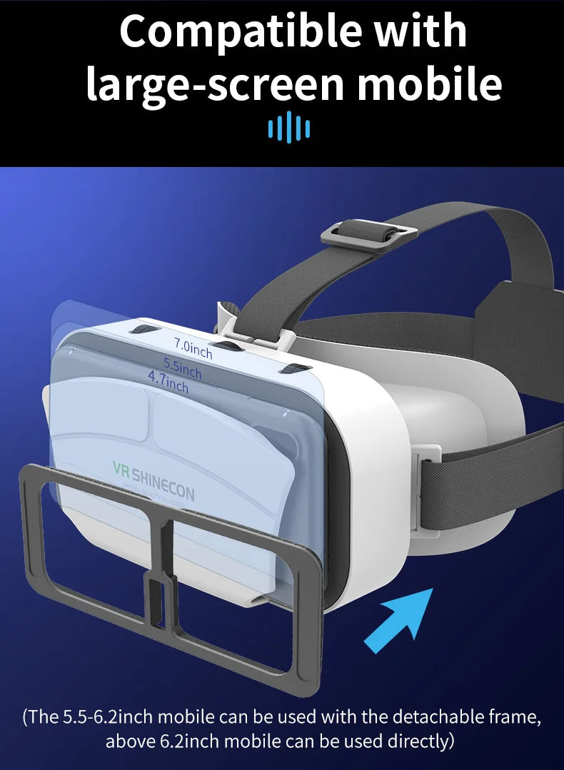 Shinecon VR gafas 3D auriculares dispositivo de Realidad Virtual casco gafas lentes teléfono inteligente móvil teléfono inteligente Realidade Viar VR