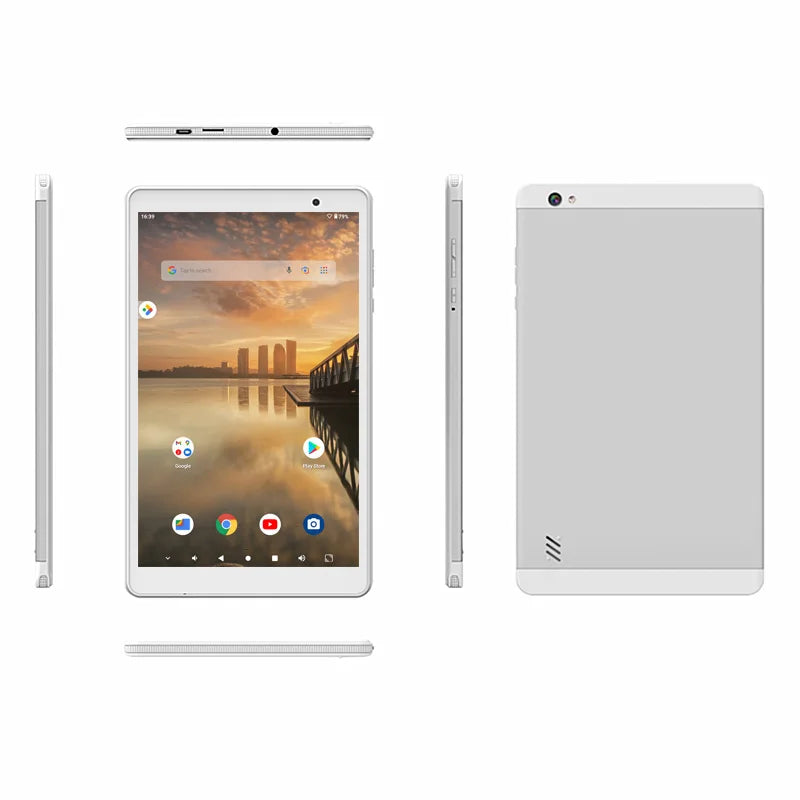 Tablet PC Google Play de 8'' con Android 11, Quad Core, 2GB de RAM, 32GB de ROM, A133, Pantalla IPS de 1280x800, Ultradelgada, Allwinner, Cámaras Duales, Wifi, Netbook