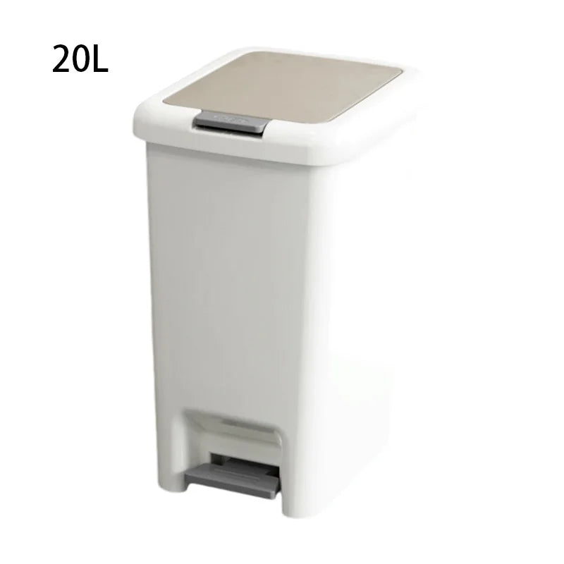 Cubo de basura con tapa doble, gran capacidad para cocina, baño, sala de estar, cubo de basura antiolores para el hogar, 1 ud.