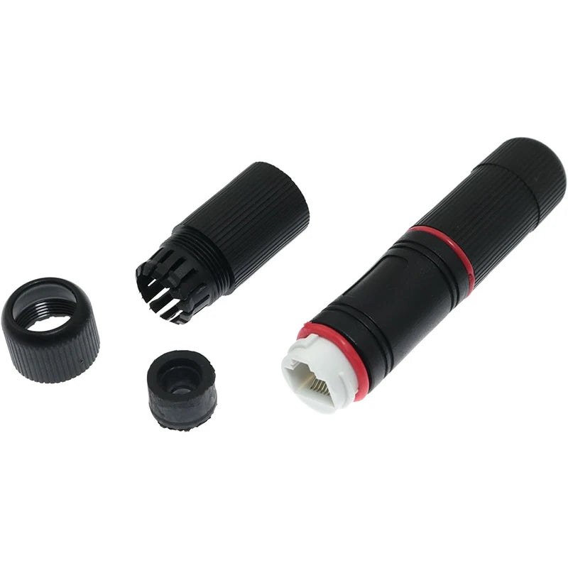 Conector RJ45 impermeable IP67 para extensión de cable Ethernet exterior