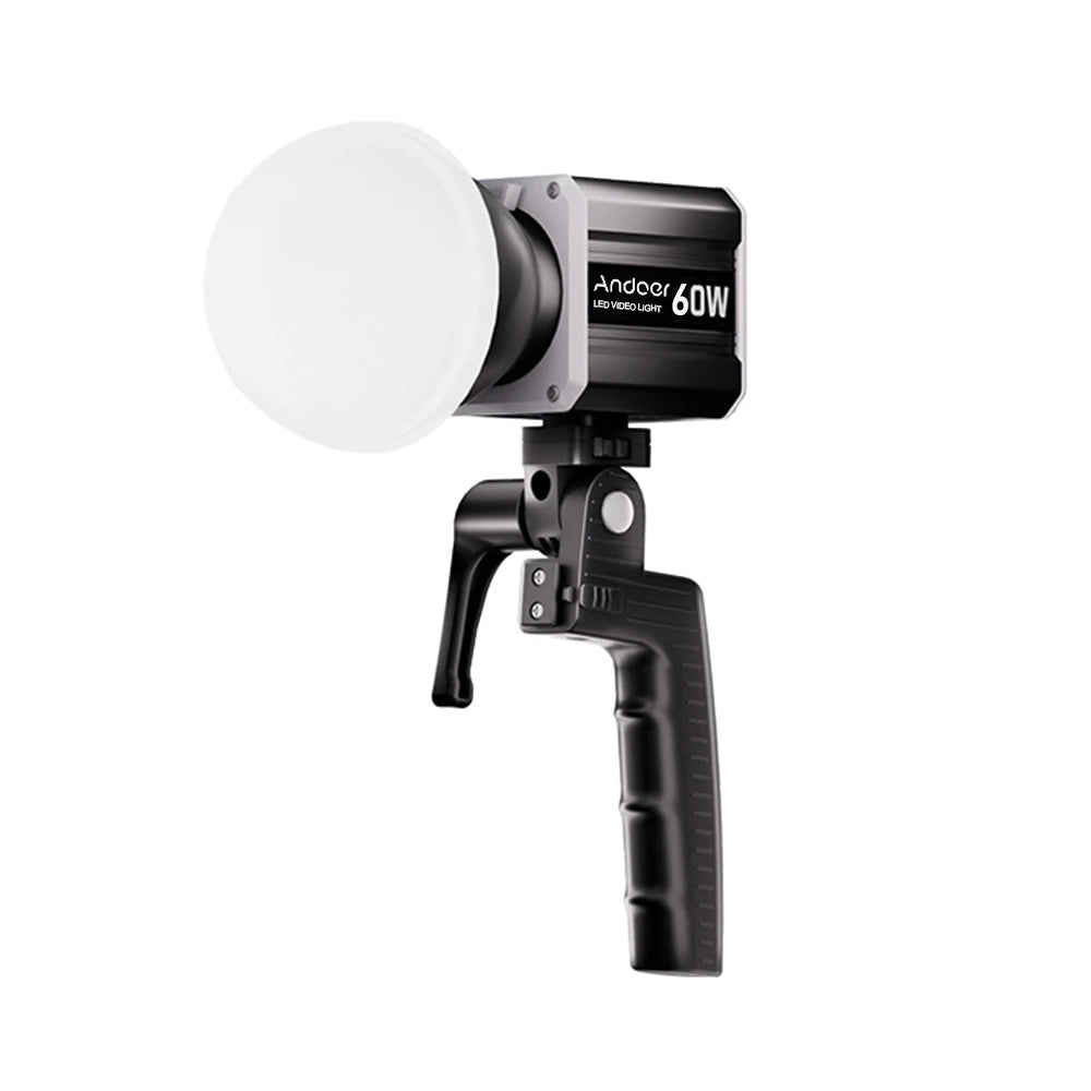 Andoer tricolor LED 60W COB fotografía luz de vídeo 2800K-6800K para transmisión en vivo estudio en casa fotografía comercial
