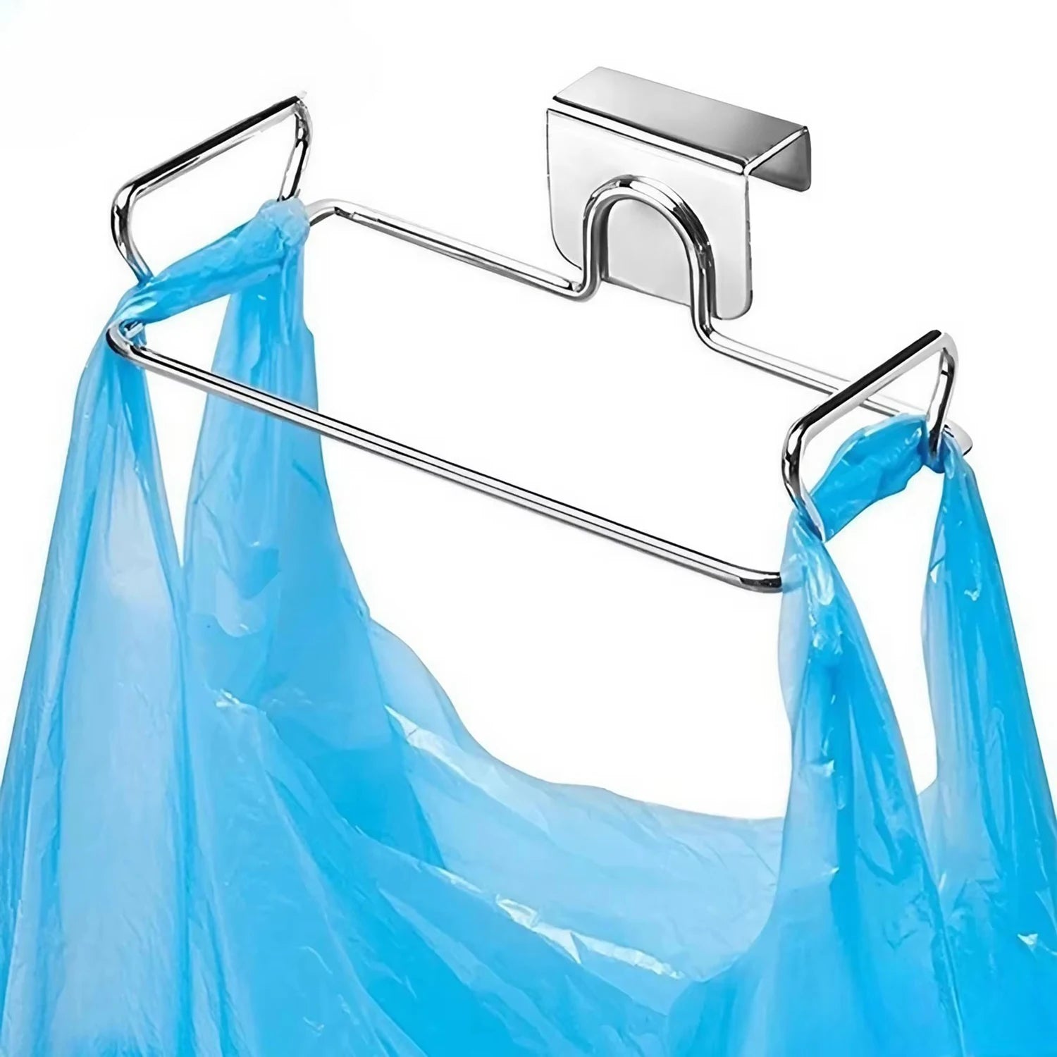 Soporte para Bolsas de Basura para Puerta de Armario de Cocina, Organizador de Basura de Acero Inoxidable para Armario