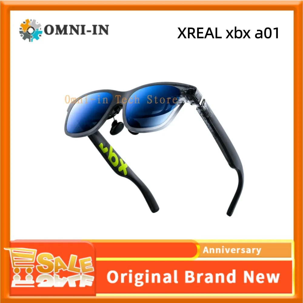 Gafas AR XREAL xbx a01, ultraligeras de 62g, compatibles con HDR10, 1600 nits, 50 grados de campo de visión, para ver películas y jugar.