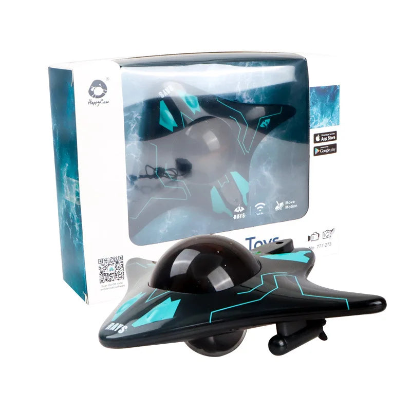 Mini Barco RC WiFi con Cámara Subacuática y Control de 6 Vías