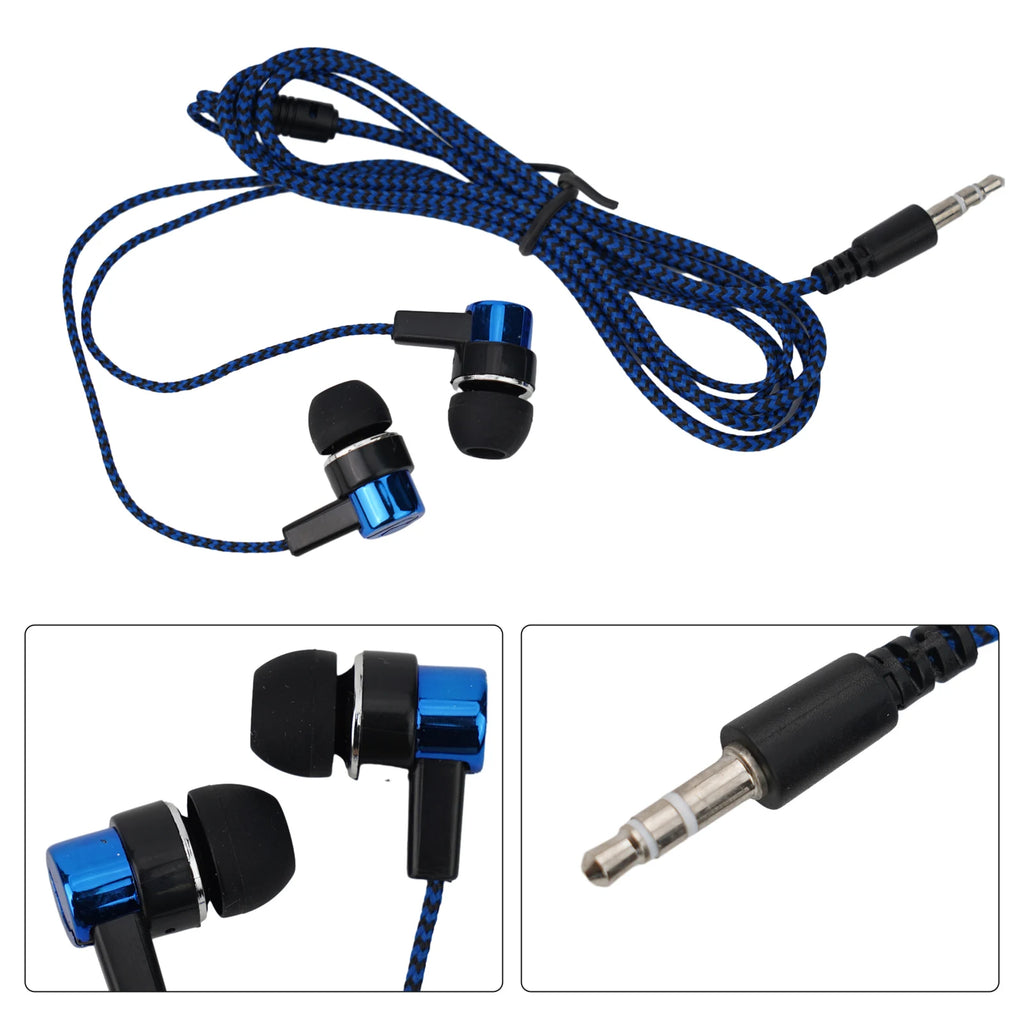 Experimente graves potentes con auriculares internos con cable, auriculares estéreo de 3,5 mm para dispositivos móviles, diseño con aislamiento de ruido