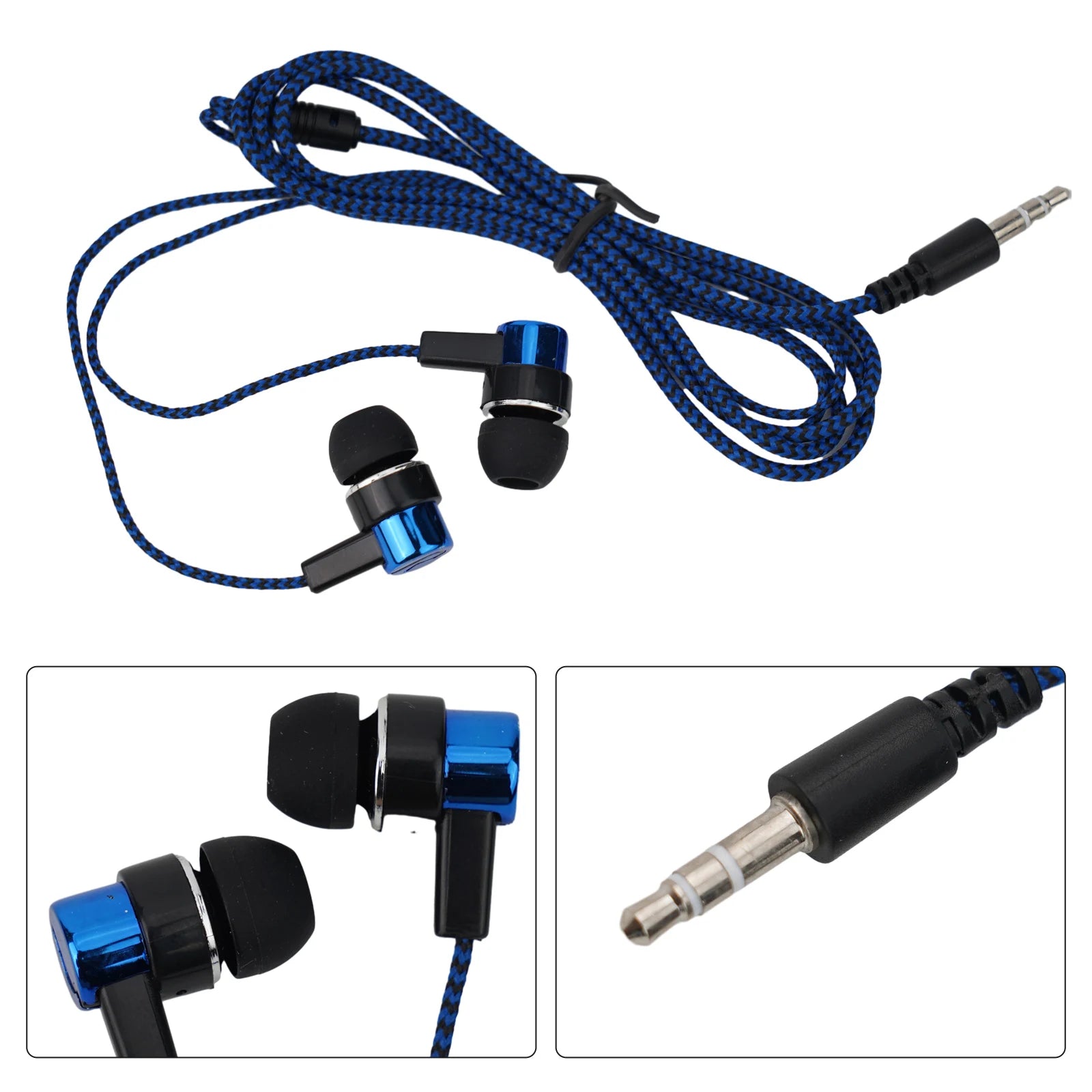 Experimente graves potentes con auriculares internos con cable, auriculares estéreo de 3,5 mm para dispositivos móviles, diseño con aislamiento de ruido