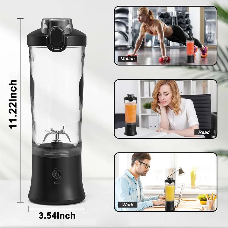 Licuadora Portátil 600ml para Frutas y Batidos