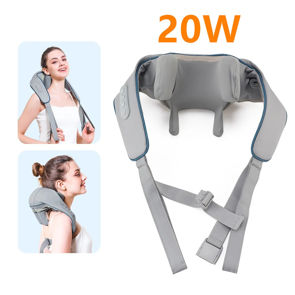 Masajeador Inalámbrico de Cuello y Hombros 26W con Motor