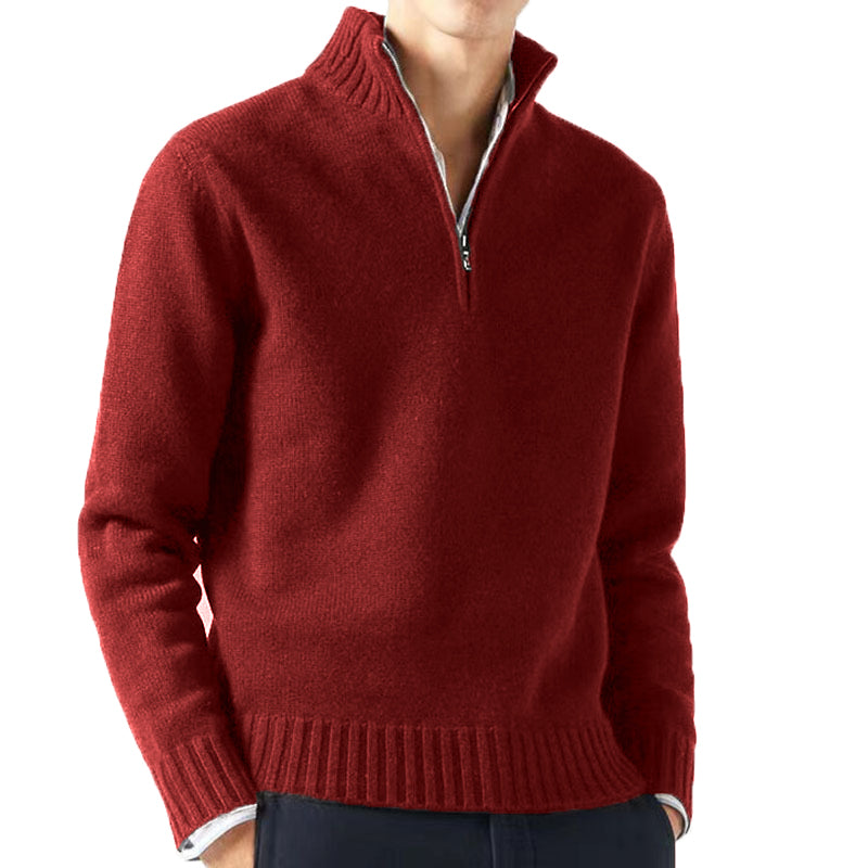 Otoño hombres suéteres de cuello alto prendas de punto jerseys Color sólido suéter de manga larga masculino Casual abrigos cálidos diarios