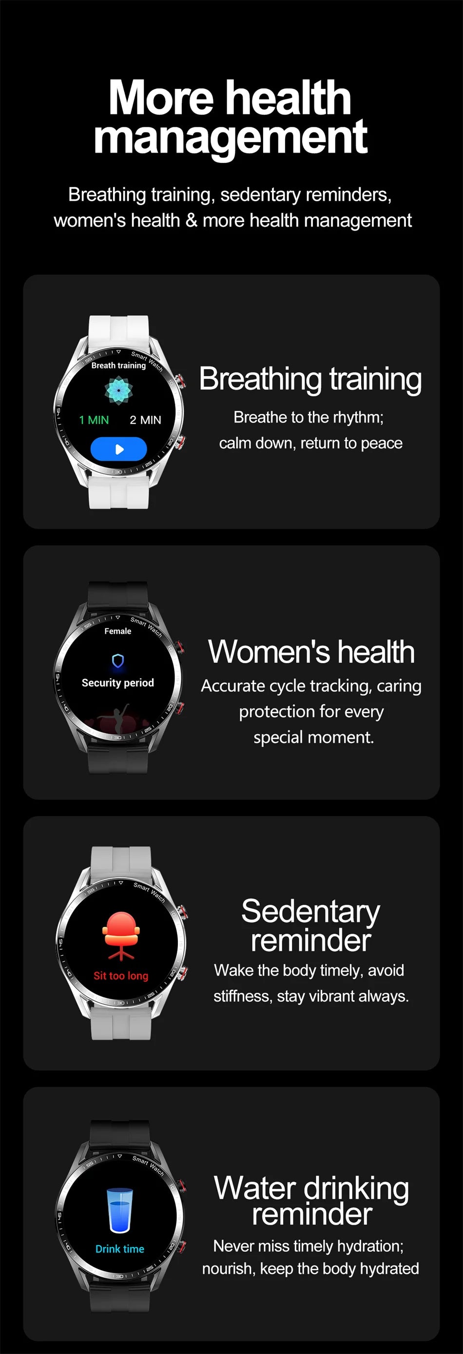 ECG + PPG Bluetooth llamada reloj inteligente hombres láser salud presión arterial Fitnes relojes deportivos hombre deportes impermeable Smartwatch + caja