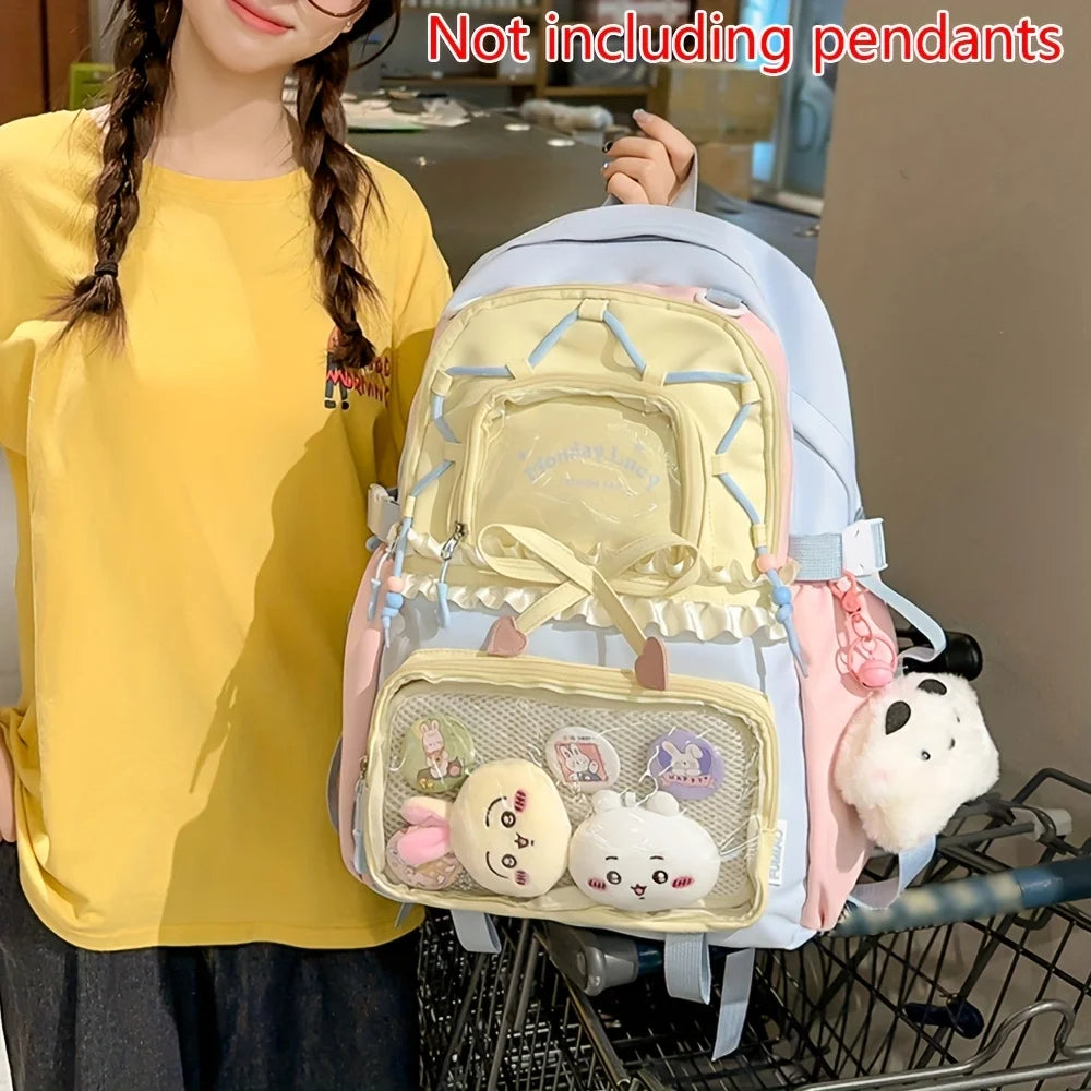 Set de 2 Bolsos para Mujer: Mochila y Bolso de Encaje