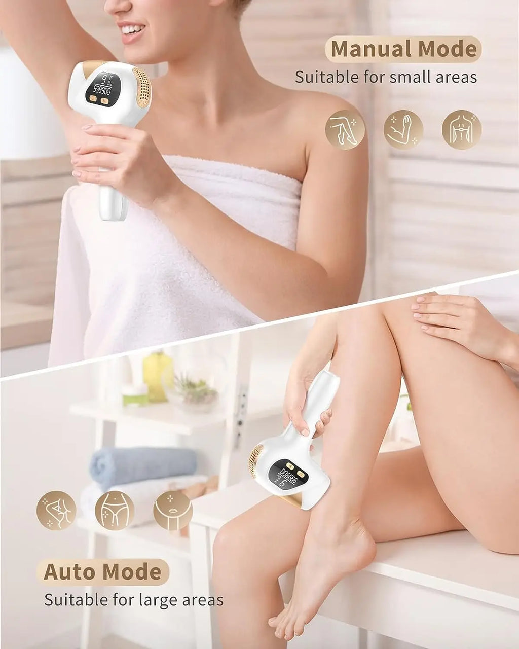 Dispositivo de depilación láser IPL 3 en 1, 999900 Flashes, depiladora permanente de 9 niveles, tratamiento para todo el cuerpo, uso doméstico para hombres y mujeres