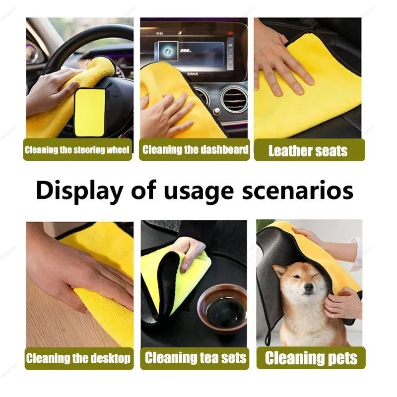Toalla de microfibra para lavado de coches, 3/5/10 Uds., 30x30CM, paño de secado y limpieza para coche, paño para el cuidado, toalla para lavado de coches, toalla de cocina