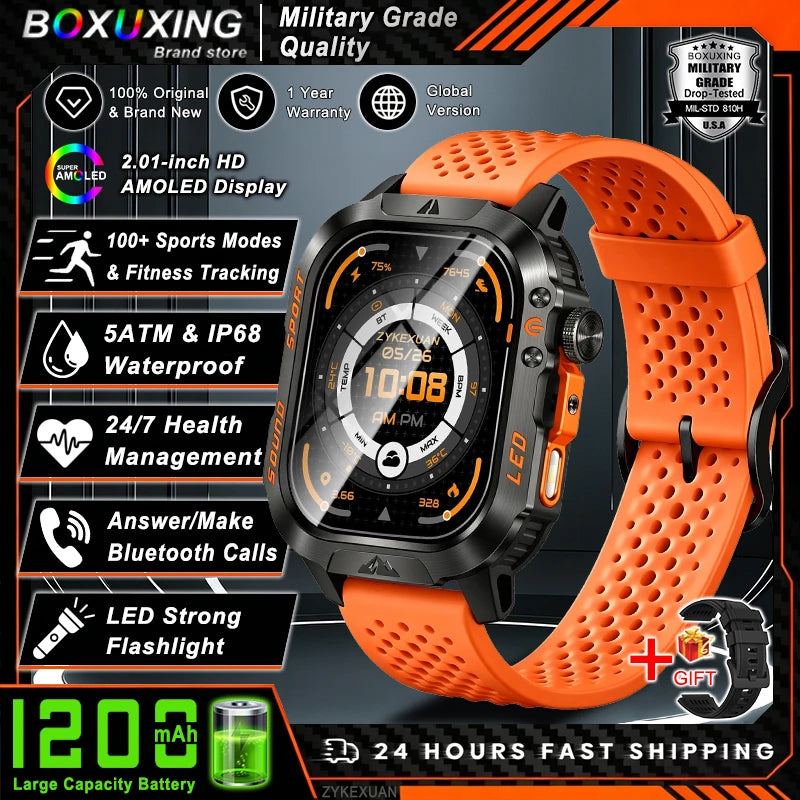 Reloj Inteligente Militar con Batería de 1200mAh