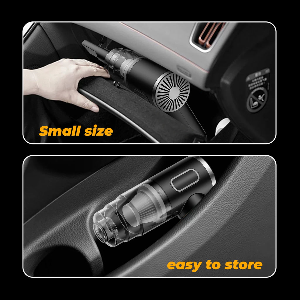Aspirador de coche inalámbrico, aspirador de mano recargable de succión fuerte y plumero de aire para el hogar, coche, mascota y oficina