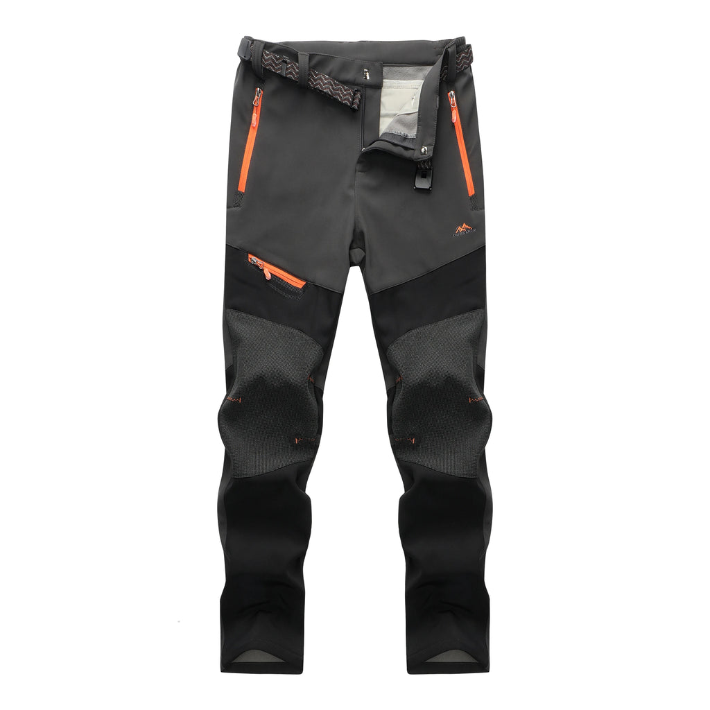 Pantalones de Senderismo Impermeables con Forro Polar para Hombre