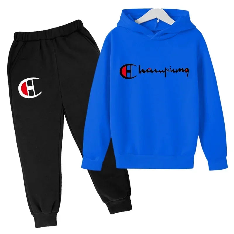 Conjunto buzo con capucha y pantalón deportivo para niños