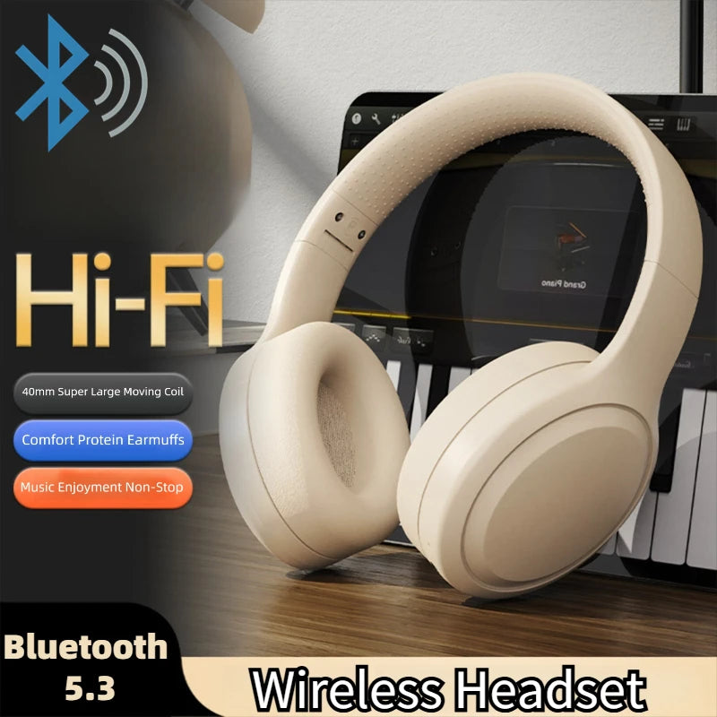 Auriculares Bluetooth 5.3 Gaming Plegables TF/AUX