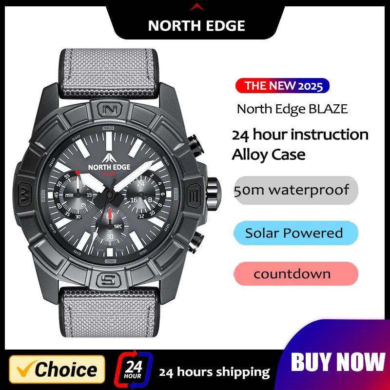 NORTH EDGE BLAZE Reloj de Cuarzo Solar Militar