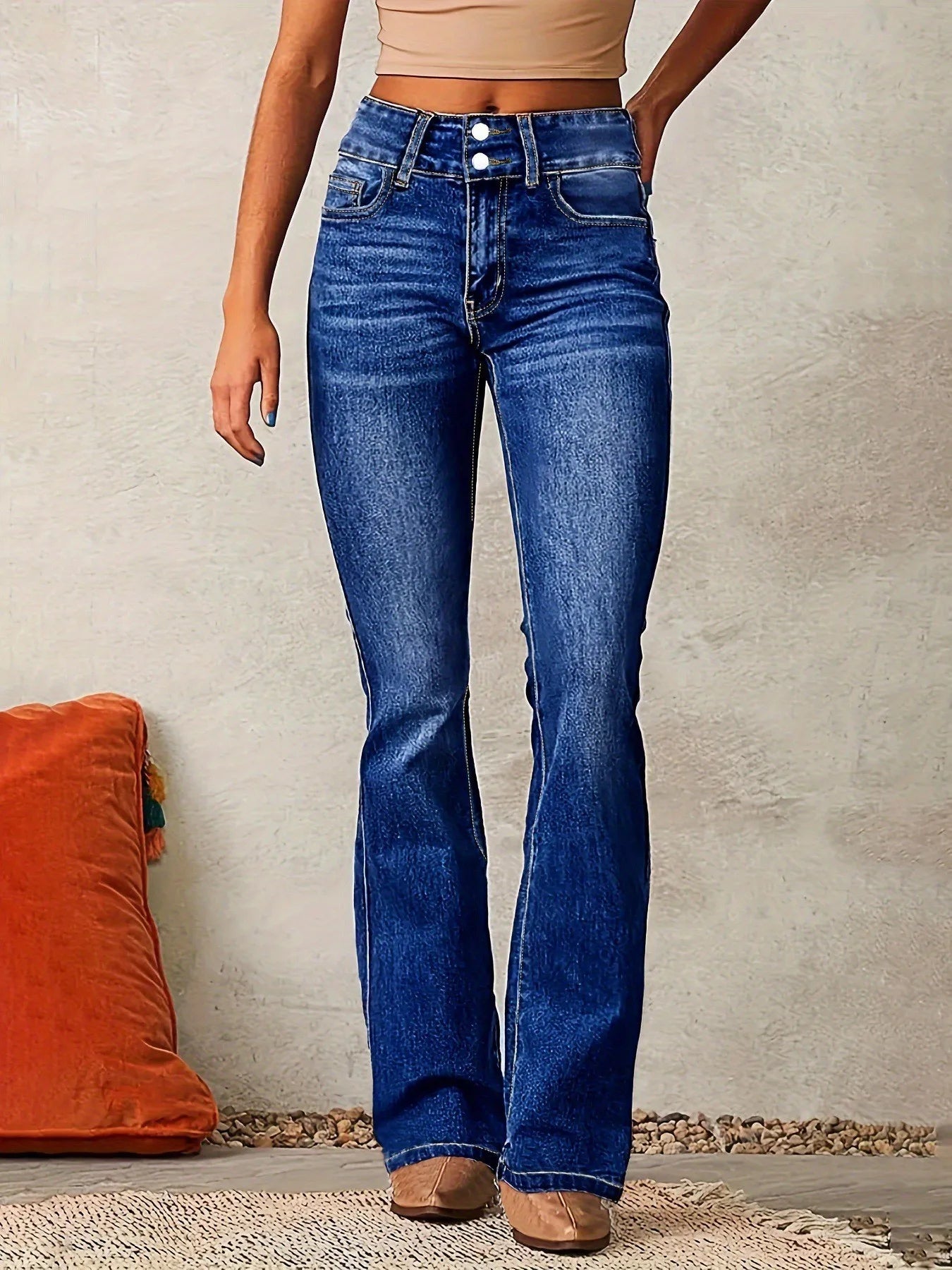 Pantalones de Mezclilla Elástica para Mujer