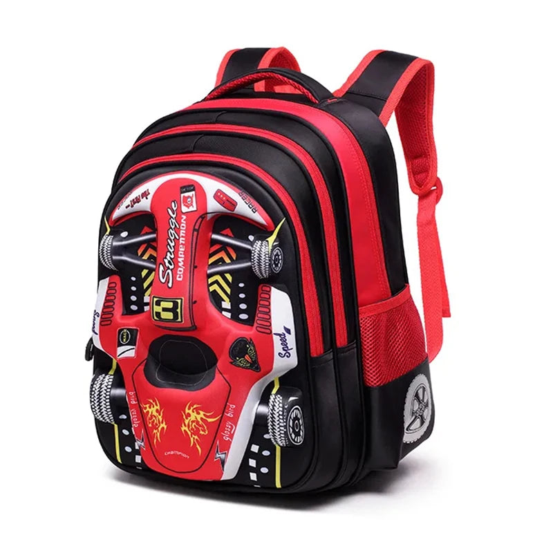 Mochila Preescolar con Diseño 3D de Auto para Niños