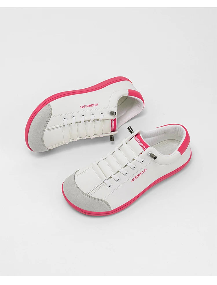 HOBIBEAR zapatos descalzos Unisex punta ancha zapatillas de deporte de cuero Artificial Zero Drop Slip On zapatos cómodos ligeros al aire libre