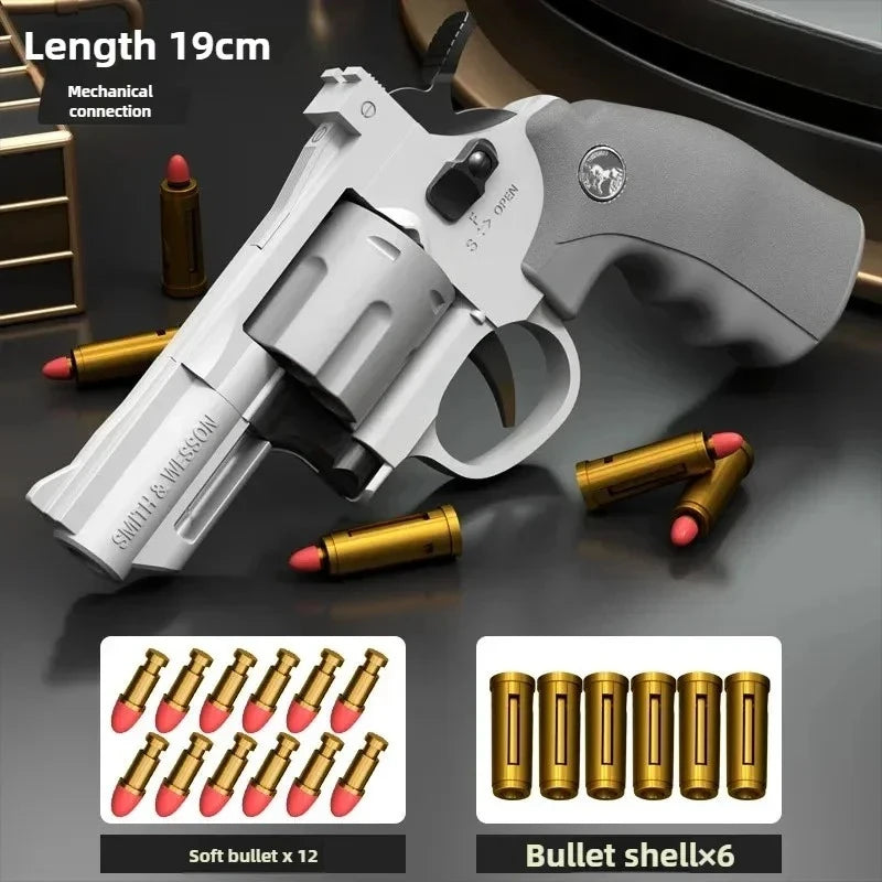 Pistola de Dardos de Espuma Magnum ZP5 357 de Disparo Rápido Automático con Múltiples Dardos de Espuma Seguros, Juego de Acción al Aire Libre para Niños y Adultos