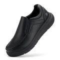 Zapatos Fitville para hombre, zapatos informales sin cordones de cuero de ancho, ligeros para pies hinchados con soporte para el arco, alivio del dolor