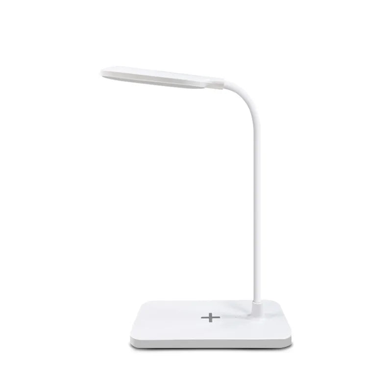 Lámpara de escritorio de lectura, lámpara LED de escritorio, enchufe USB, carga inalámbrica, teléfono móvil, protección ocular táctil, luz de mesa, iluminación de oficina en casa
