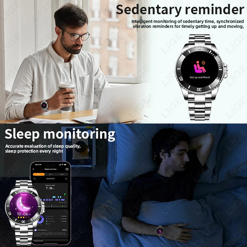 LIGE Reloj Inteligente 1.27 Presión Arterial