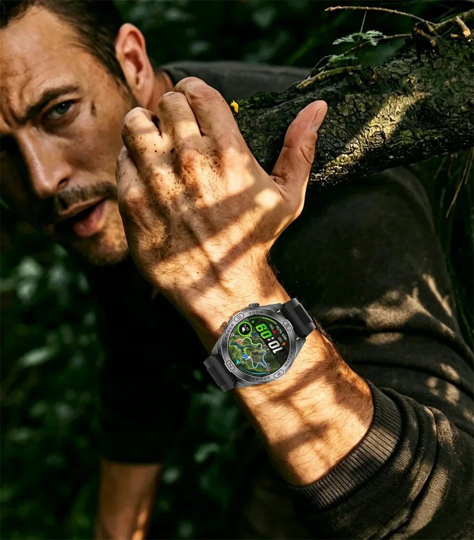 Reloj Inteligente Militar 1200mAh Brújula