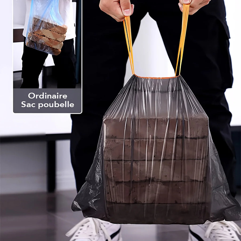 Bolsas de basura con cordón JOYBOS negras 45x50 cm, 75/150/300 unidades