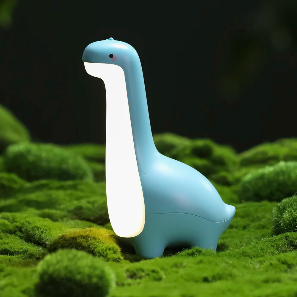 Luz nocturna de dinosaurio, bonita luz nocturna para niños, protección ocular, lámpara de sincronización para mesita de noche, carga USB, decoración de habitación, regalo para niños