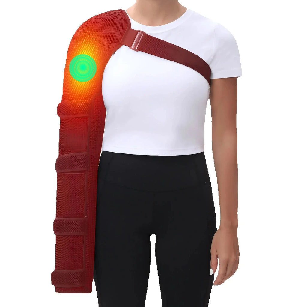 Masajeador de Brazo Calefactable con Vibración, Alivia Dolor de Codo y Hombro