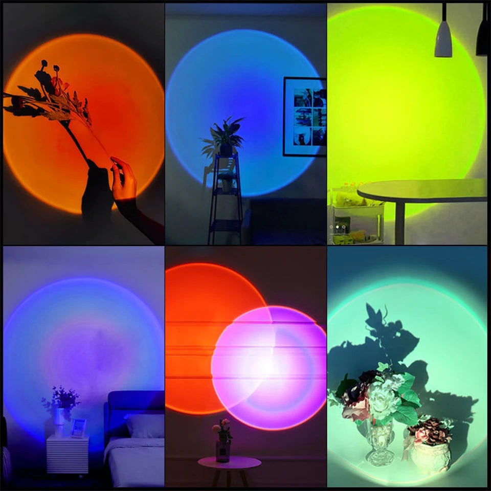 Lámpara LED de Atardecer Proyector de Luz Nocturna