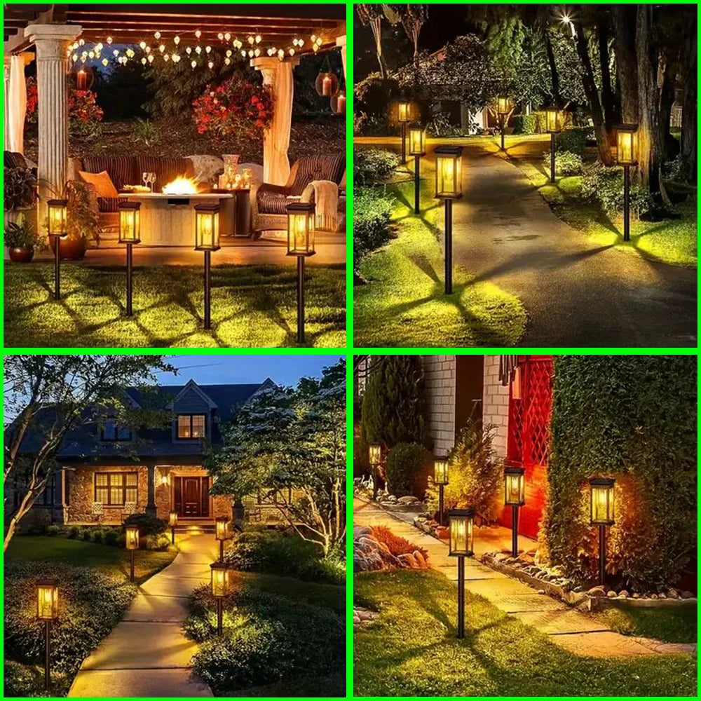 Luces Solares de Camino para Jardín Impermeables IP65, Pack de 1 a 6
