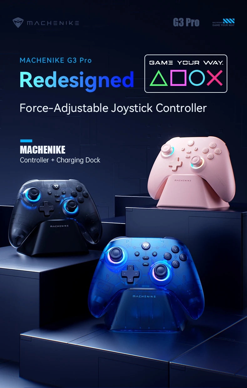 Controlador de Juegos para PC Machenike G3V2 G3Pro, Joysticks con Efecto Hall, Gamepad para Nintendo Switch, iPhone, Teléfono Móvil Android, PC